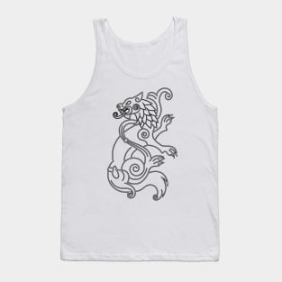 Fenrir Wolf - black lines Tank Top